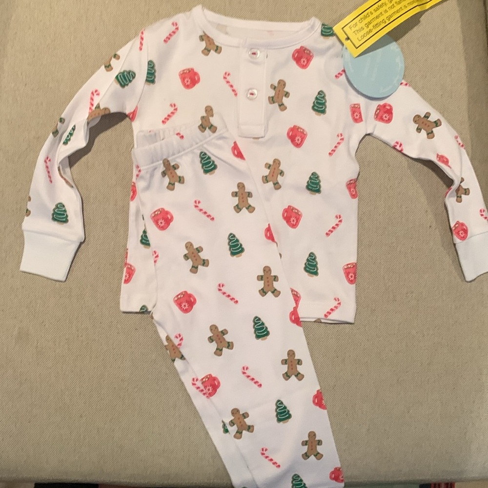 Little English Boys Gingerbread Pajama Set